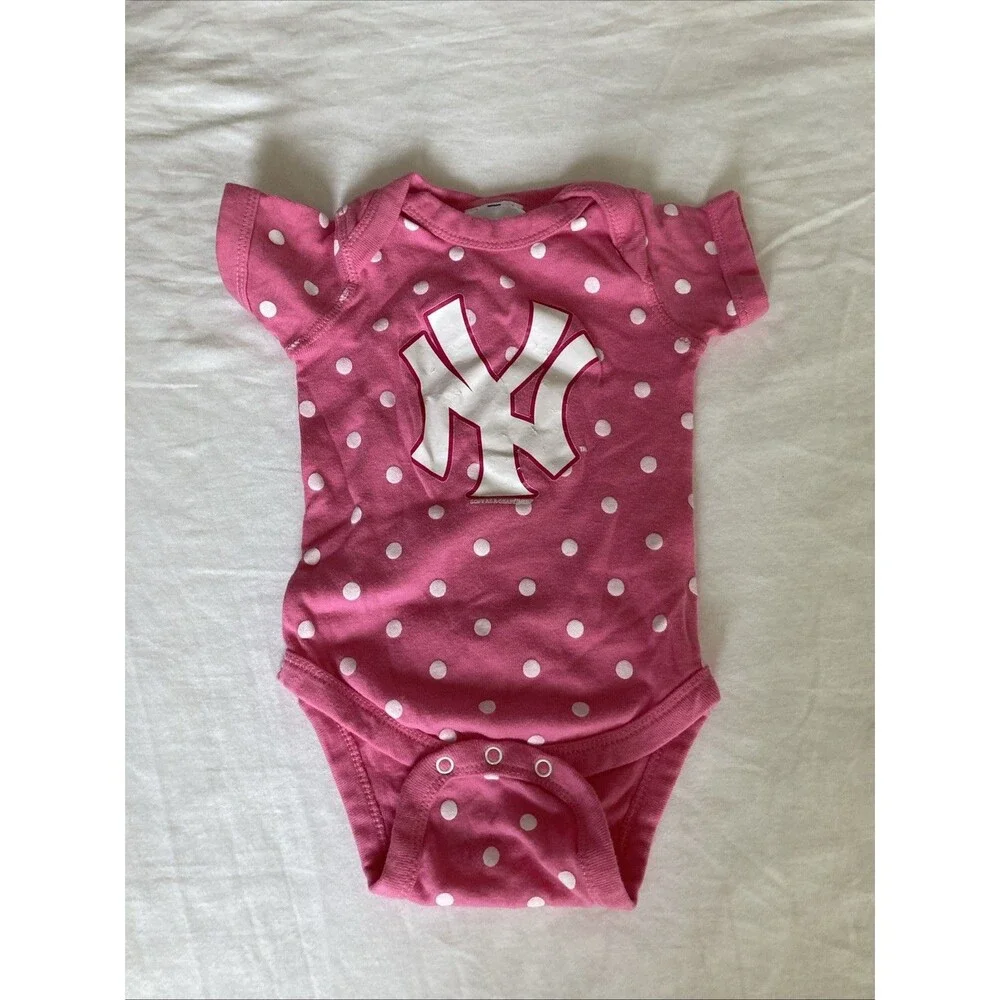 6 Months Soft as a Grape baby girl clothes - short sleeve one piece | NY theme